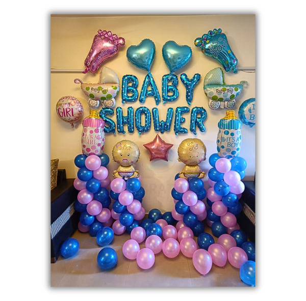 Silver birthday decoration