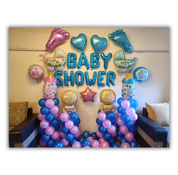 Silver birthday decoration