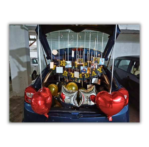 Silver birthday decoration