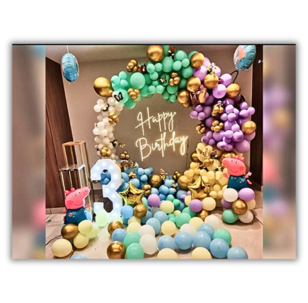 Silver birthday decoration