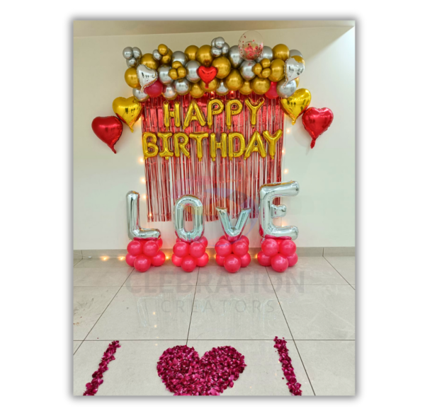 Rosegold garland theme Birthday decoration