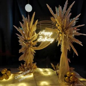 Pampus Flower Birthday Decoration